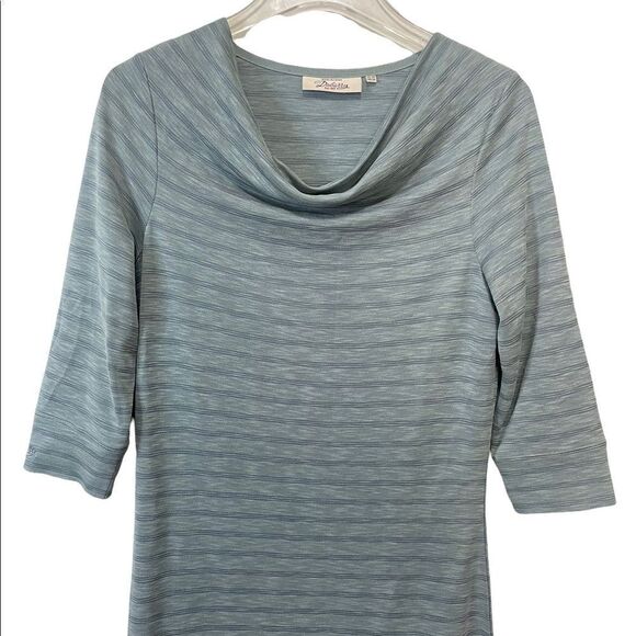 Dubarry Dress Ennis Cowl Neck 3/4 Sleeve Sage Green Size 36 - Picture 3 of 7